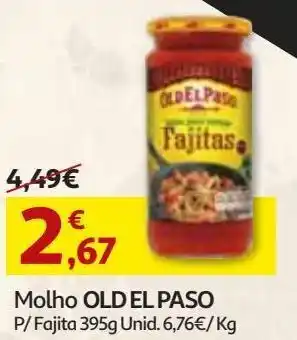 Auchan Molho old el paso p/fajita 395 g promoção