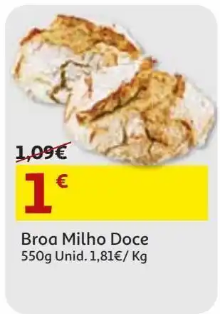 Auchan Broa milho doce 550g promoção