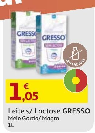 Auchan Leite s/ lactose gresso promoção