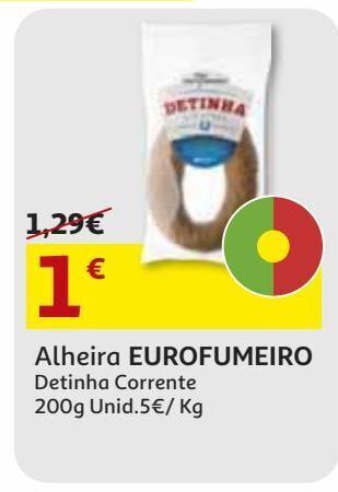 Auchan Alheira eurofumeiro detinha corrente emb. 200 g promoção