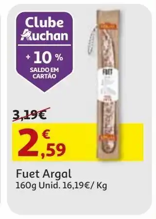 Auchan Fuet argal 160 g promoção