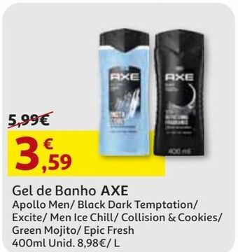 Auchan Gel de banho axe promoção