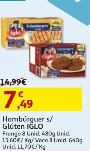 Auchan Hamburgers iglo promoção