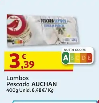 Auchan Lombos pescada auchan 400g promoção