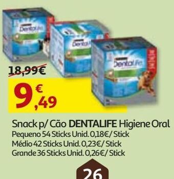 Auchan Snack p/cão méd dentalife promoção