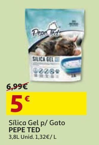 Auchan Sílica gel p/gato pepe ted 3.8lt promoção