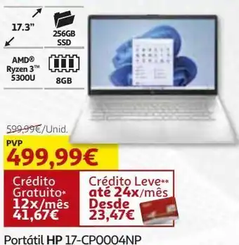 Auchan Portátil hp 17-cp0004np promoção