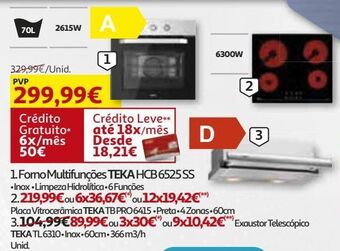 Auchan Forno multifunções teka promoção