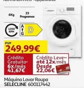 Máquina lavar roupa selecline  6 kg