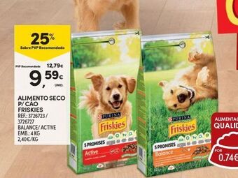 Continente Ração para cães friskies promoção
