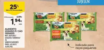 Continente Ração para cães friskies promoção