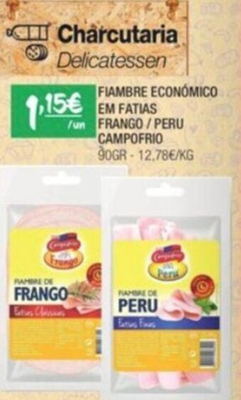 Spar Fiambre Económico em Fatias Frango/ Peru Campofrio 90g promoção