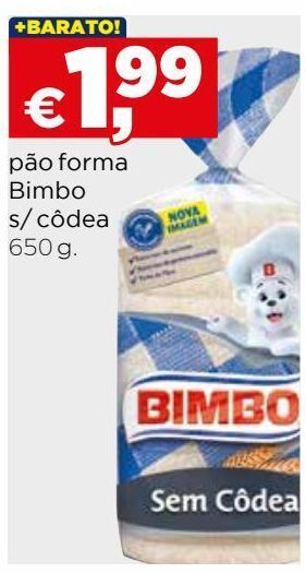 Bolama Pão de forma bimbo promoção