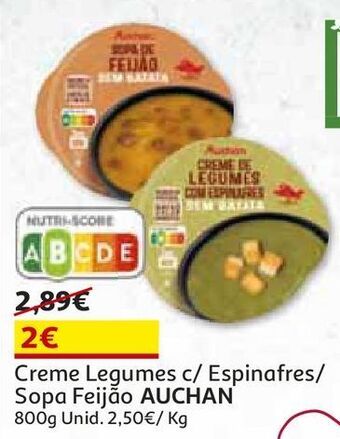 Auchan Sopa de feijão auchan promoção