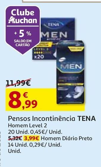 Auchan Pensos incontinência tena promoção