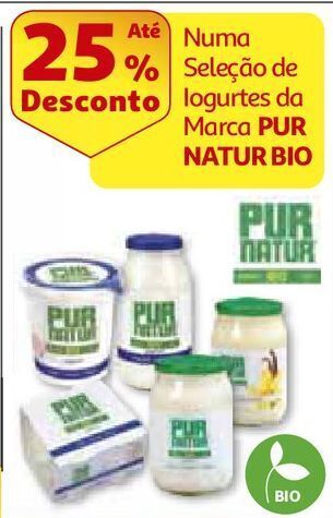 Auchan Iogurte biologico pur natur promoção