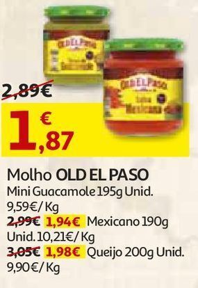Auchan Molho de queijo old el paso promoção