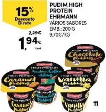 Continente Pudim High Protein Ehrmann 200g promoção