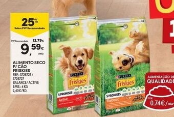 Continente Bom dia Ração para cães friskies promoção