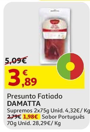 Auchan Presunto fatiado damatta promoção