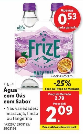 Lidl Água com gás frize promoção