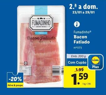 Lidl Bacon fumadinho promoção