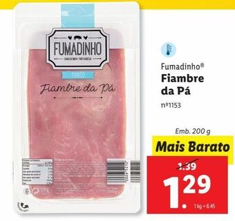Lidl Presunto fumadinho promoção