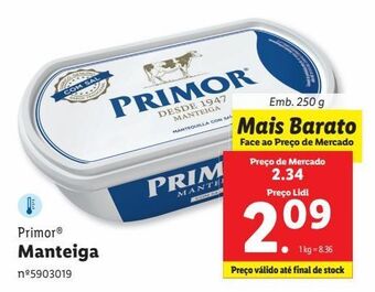 Lidl Manteiga primor promoção