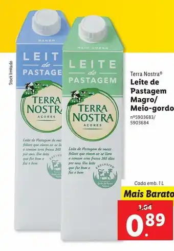 Lidl Leite terra nostra promoção