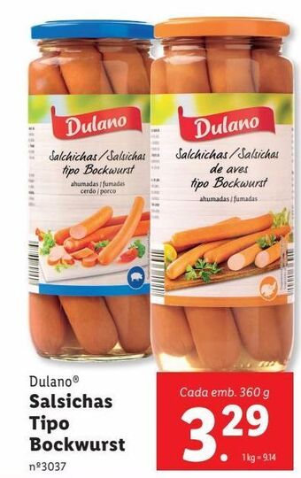 Lidl Salsicha dulano promoção