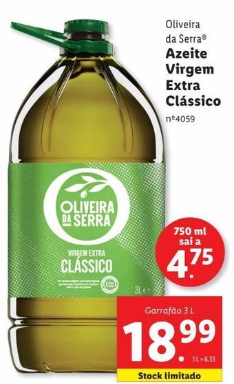 Lidl Azeite extravirgem oliveira da serra promoção