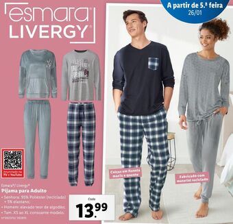 Lidl Pijama promoção