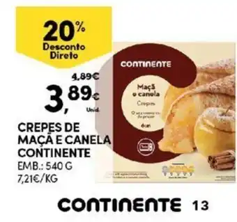 Continente Crepes de Maça e Canela Continente 540g promoção