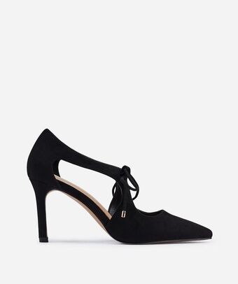 Marypaz Sandalia cerrada efecto ante negro cordones promoção