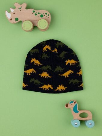 Chapéu de tricot para bebé "dino - prénatal