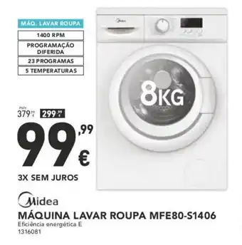 Midea Máquina Lavar Roupa 8kg