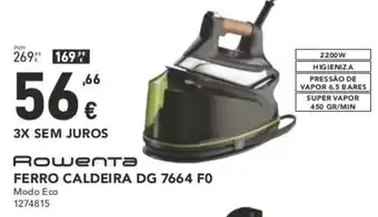 Radio Popular Rowenta Ferro Caldeira promoção