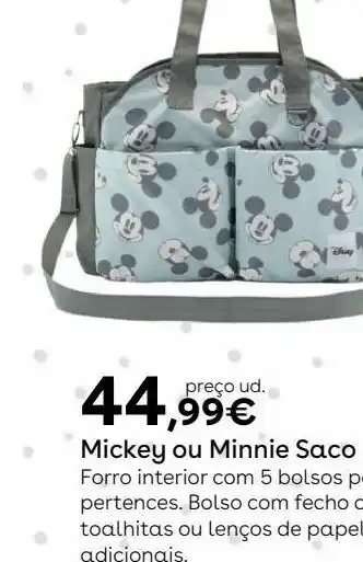Disney - mickey mouse - saco para carro de bebé