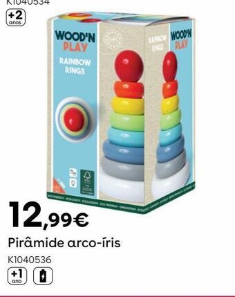 Toys R Us Wood’ n play - pirâmide arco-íris promoção
