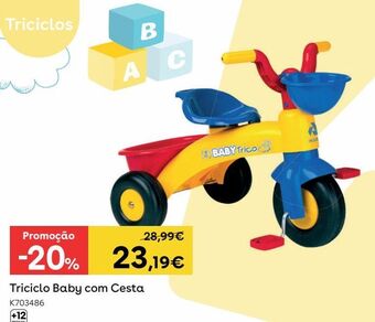 Baby trico - triciclo baby com cesta