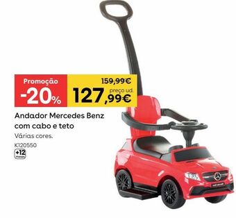 Toys R Us Andador mercedes benz com cabo e teto (várias cores) promoção