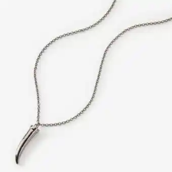 Claire's Hematite lucky horn 20" pendant necklace promoção