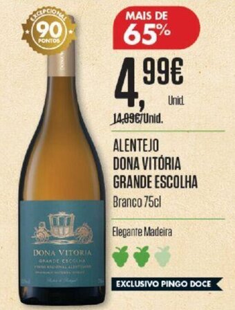 Pingo Doce Alentejo Dona Vitoria Grande Escolha 75cl promoção