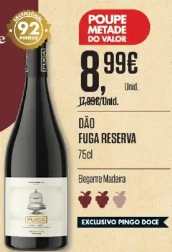 Pingo Doce Dão Fuga Reserva 75cl promoção