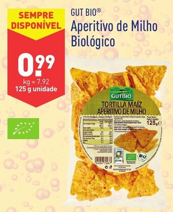 ALDI Gut Bio Aperitivo de Milho Biológico 125g promoção