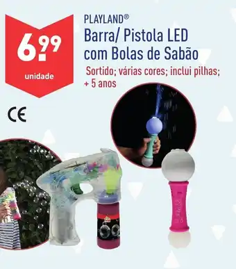 Playland Barra/Pistola LED com Bolas de Sabão