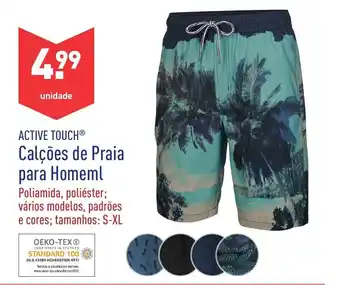 ALDI Active Touch Calções de Praia para Homeml s-xl promoção