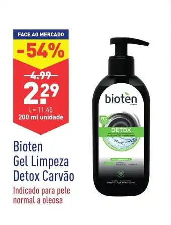 ALDI Bioten Gel Limpeza Detox Carvão 200ml promoção