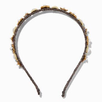 Claire's Gold vintage celestial skinny headband promoção