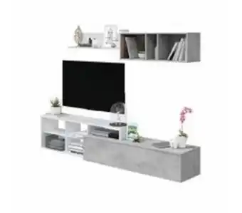 Kali compacto tv blanco y cemento 220 cm